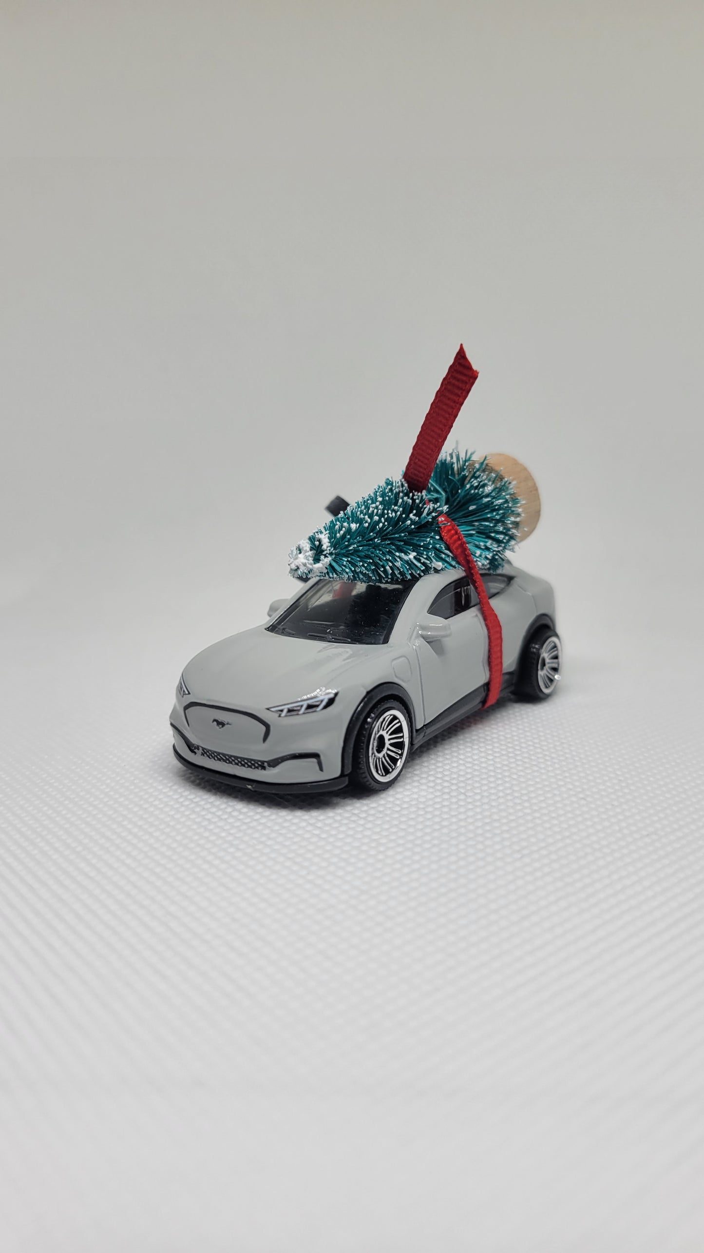 Christmas Ornament with Tree for all-electric Ford Mustang Mach-E SUV | Gift Ideas 2023 | Handmade in USA