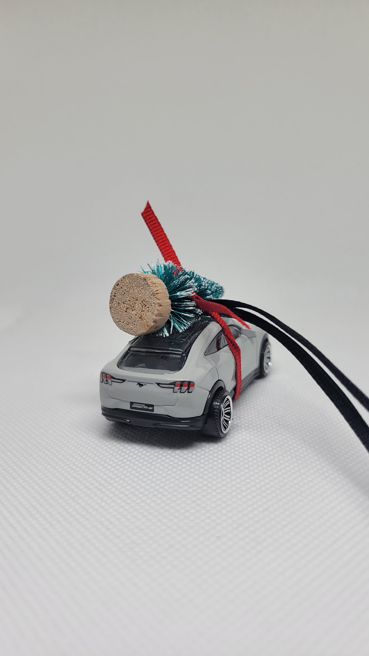 Christmas Ornament with Tree for all-electric Ford Mustang Mach-E SUV | Gift Ideas 2023 | Handmade in USA