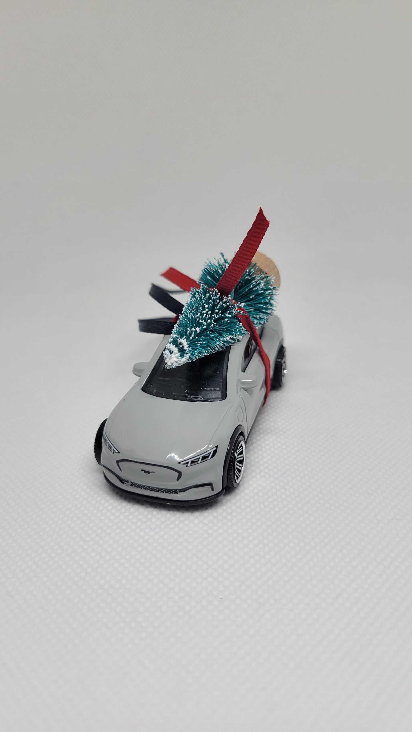 Christmas Ornament with Tree for all-electric Ford Mustang Mach-E SUV | Gift Ideas 2023 | Handmade in USA