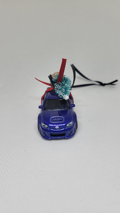 Christmas Ornament perfect for Subaru WRX STI owners by Speedtails | Gift Ideas 2023 (Blue)