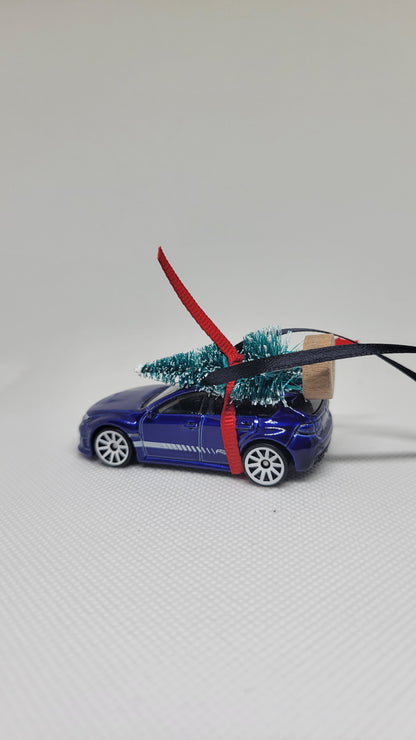 Christmas Ornament perfect for Subaru WRX STI owners by Speedtails | Gift Ideas 2023 (Blue)