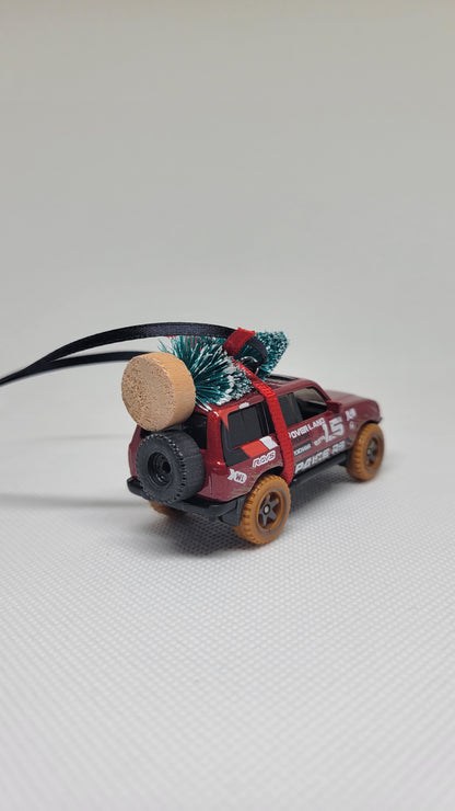 Christmas Ornament with Tree for Toyota Land Cruiser 80 Owners by Speedtails | Gift Ideas 2023 | Handmade in USA