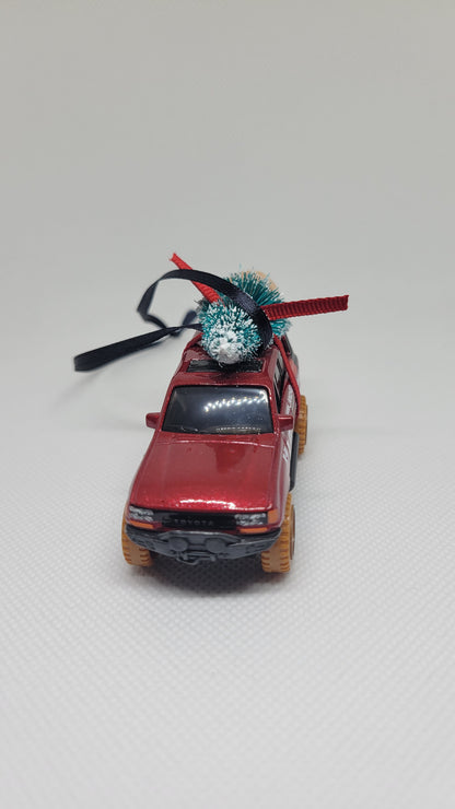 Christmas Ornament with Tree for Toyota Land Cruiser 80 Owners by Speedtails | Gift Ideas 2023 | Handmade in USA