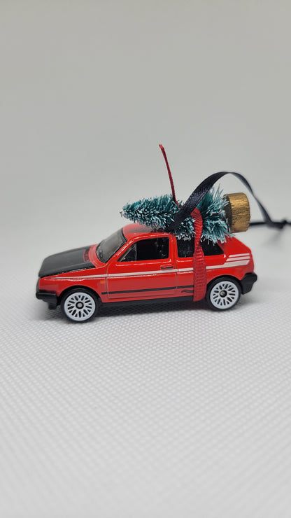 Christmas Ornament with Tree for Volkswagen Golf MK1 Classic Owners by Speedtails | Gift Ideas 2023