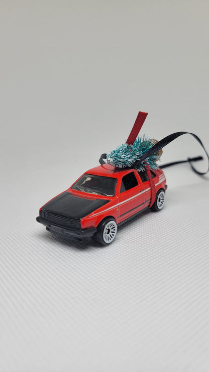 Christmas Ornament with Tree for Volkswagen Golf MK1 Classic Owners by Speedtails | Gift Ideas 2023