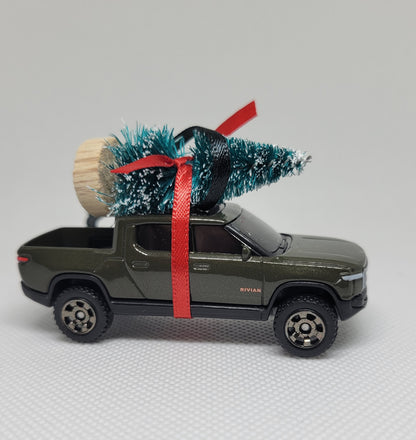 3" Christmas Ornament with Tree for Rivian R1T Electric Truck Owners by Speedtails | Gift Ideas for Rivian