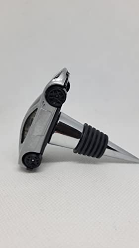 Wine Bottle Stopper for Tesla Roadster - Unique gifts for Tesla - Bar and Wine Accessories - Limited Edition Silver