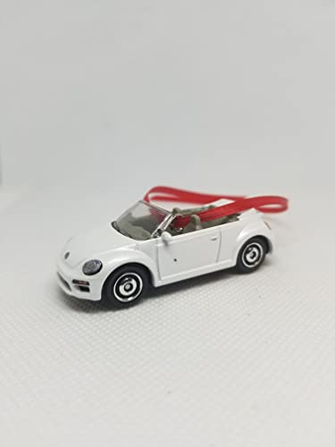 SpeedTails Christmas Ornaments – 3" Christmas Ornament for VW Volkswagen Beetle Convertible Owners by Speedtails | Gift Ideas for VW Volkswagen Beetle (White)