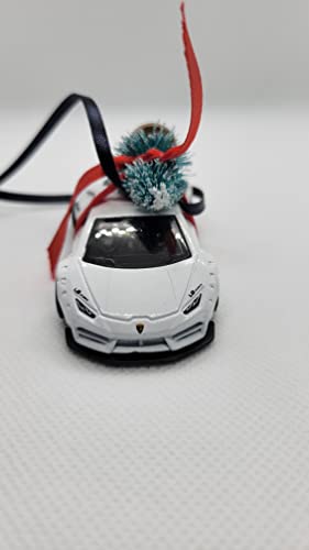 3” Christmas Ornament with Tree for Lamborghini Huracan Owners by Speedtails | Gift Ideas 2021 | Handmade in USA