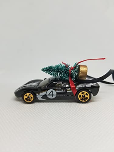 SpeedTails Christmas Ornaments – 3" Christmas Ornament with Tree for Ford GT-40 (black) Owners by Speedtails | Gift Ideas for Ford GT-40