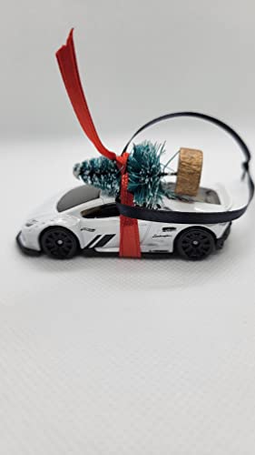 3” Christmas Ornament with Tree for Lamborghini Huracan Owners by Speedtails | Gift Ideas 2021 | Handmade in USA