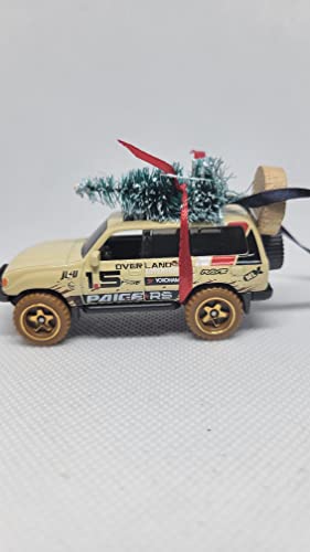 3” Christmas Ornament with Tree for Toyota Land Cruiser 80 Owners by Speedtails | Gift Ideas 2021 | Handmade in USA