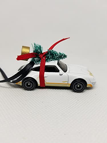 3' Christmas Ornament with Tree for Porsche Carrera 911 Owners by Speedtails | Gift Ideas 2021 | Handmade in USA