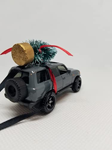 3” Christmas Ornament with Tree for Toyota Land Cruiser 80 Owners by Speedtails | Gift Ideas 2021 | Handmade in USA