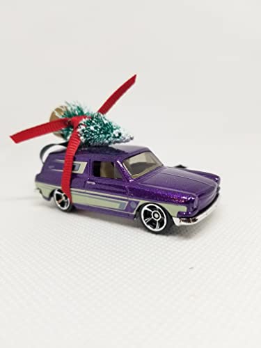 SpeedTails Christmas Ornaments – 3" Christmas Ornament with Tree for VW Volkswagen Squareback Owners by Speedtails | Gift Ideas for VW Volkswagen Squareback