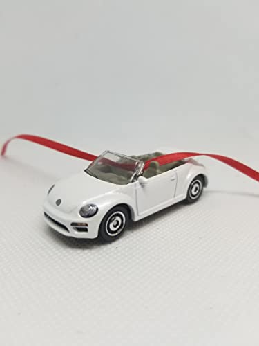 SpeedTails Christmas Ornaments – 3" Christmas Ornament for VW Volkswagen Beetle Convertible Owners by Speedtails | Gift Ideas for VW Volkswagen Beetle (White)