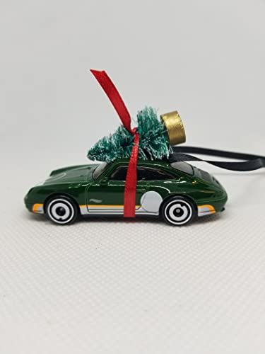 2021 Christmas Ornament with Tree for Porsche Carrera 911 by Speedtails (Green)