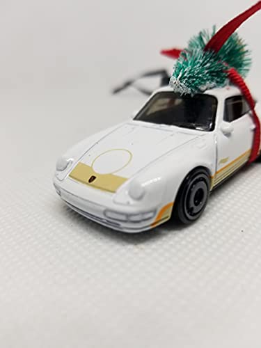 3' Christmas Ornament with Tree for Porsche Carrera 911 Owners by Speedtails | Gift Ideas 2021 | Handmade in USA