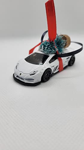 3” Christmas Ornament with Tree for Lamborghini Huracan Owners by Speedtails | Gift Ideas 2021 | Handmade in USA