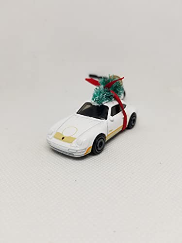 3' Christmas Ornament with Tree for Porsche Carrera 911 Owners by Speedtails | Gift Ideas 2021 | Handmade in USA