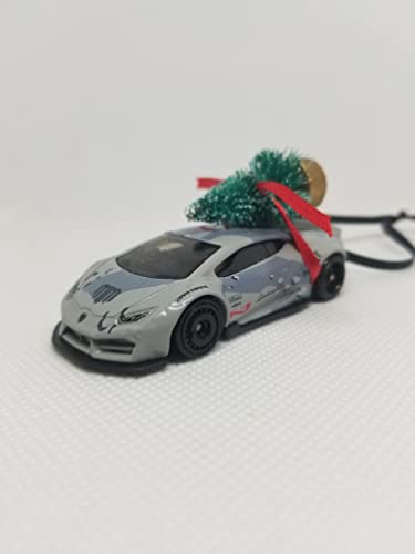 3” Christmas Ornament with Tree for Lamborghini Huracan Owners by Speedtails | Gift Ideas 2022 | Handmade in USA