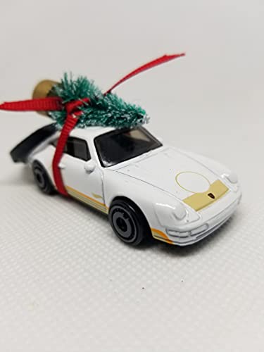 3' Christmas Ornament with Tree for Porsche Carrera 911 Owners by Speedtails | Gift Ideas 2021 | Handmade in USA