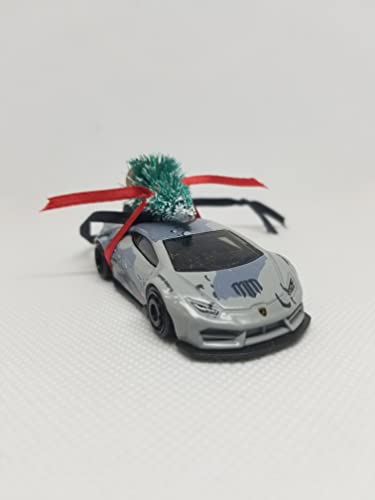 3” Christmas Ornament with Tree for Lamborghini Huracan Owners by Speedtails | Gift Ideas 2022 | Handmade in USA