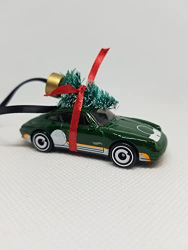 2021 Christmas Ornament with Tree for Porsche Carrera 911 by Speedtails (Green)