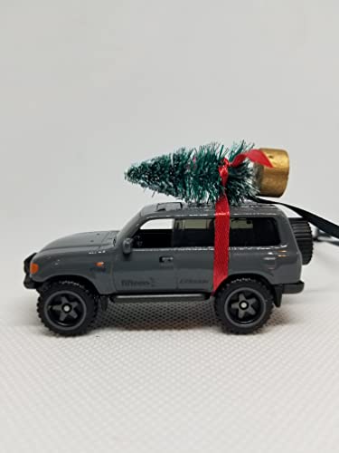 3” Christmas Ornament with Tree for Toyota Land Cruiser 80 Owners by Speedtails | Gift Ideas 2021 | Handmade in USA