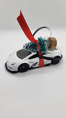 3” Christmas Ornament with Tree for Lamborghini Huracan Owners by Speedtails | Gift Ideas 2021 | Handmade in USA