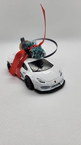 3” Christmas Ornament with Tree for Lamborghini Huracan Owners by Speedtails | Gift Ideas 2021 | Handmade in USA