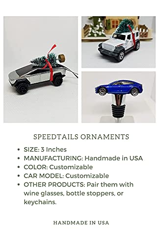 3" Christmas Ornament with Tree for Tesla CyberTruck Owners by Speedtails | Gift Ideas for Cyber Truck 2021