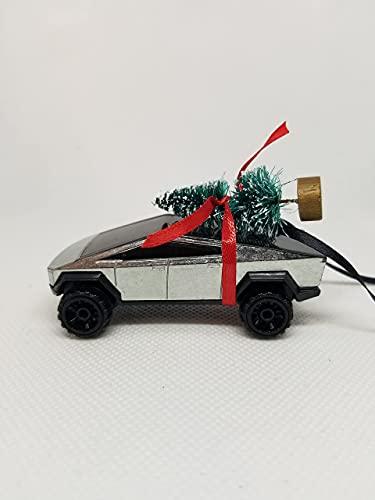 3" Christmas Ornament with Tree for Tesla CyberTruck Owners by Speedtails | Gift Ideas for Cyber Truck 2021