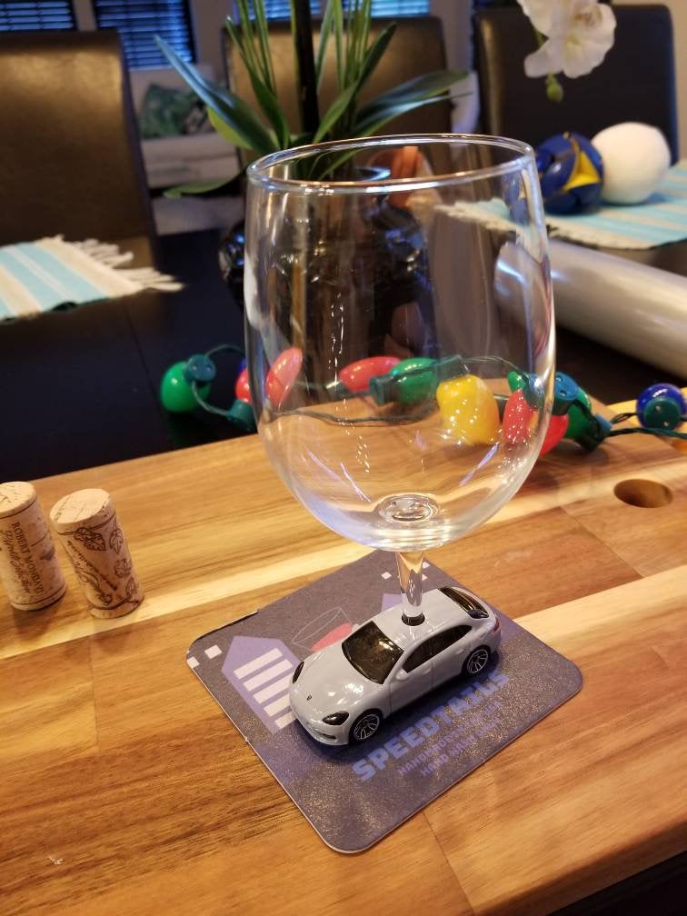 Porsche Panamera Turbo Wine Glasses, Unique Valentine's Day Gifts for Him, Ideas by @SpeedTails