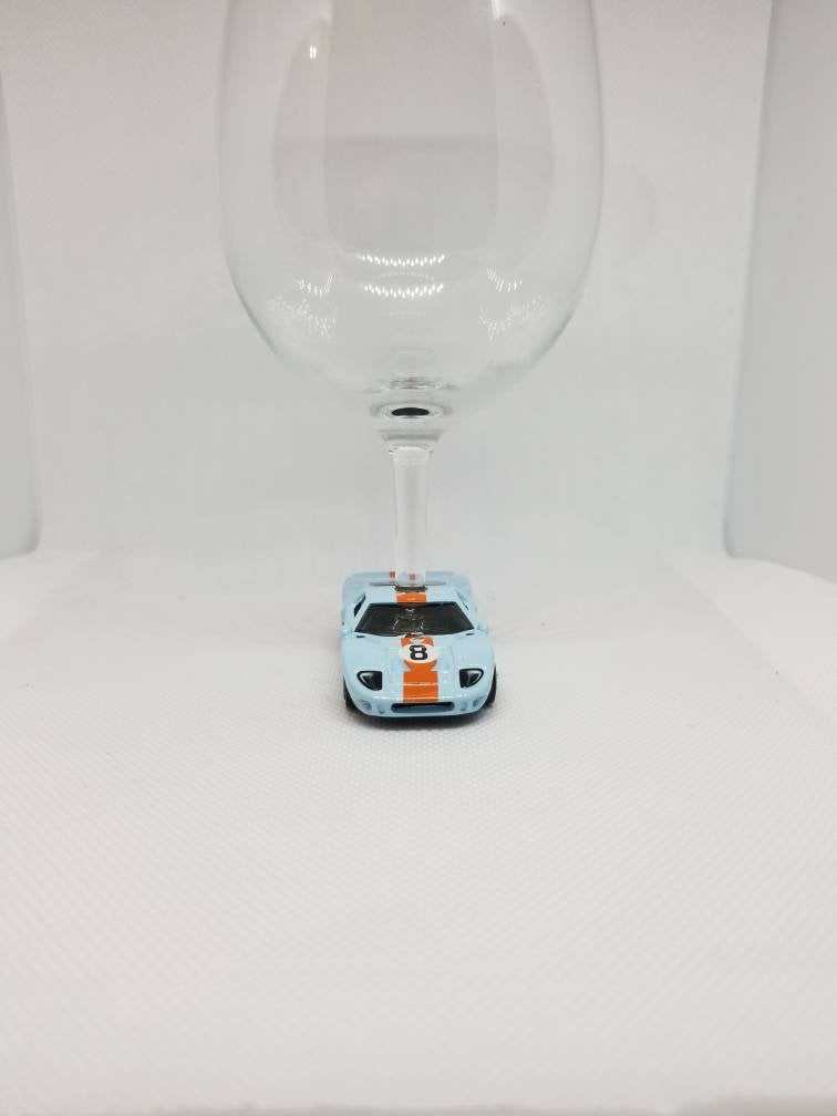 Ford GT-40 Wine Glasses, Unique Ford accessories, Birthday Gift Ideas by @SpeedTails