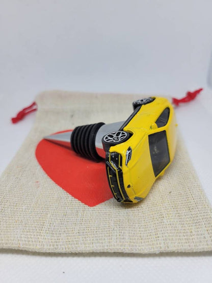 Wine bottle stopper for Lamborghini Urus (yellow) - Unique Wine Gifts by SpeedTails