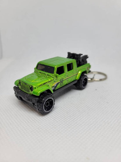 3d Diecast Keychain for Jeep Gladiator (green)