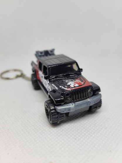 3d Diecast Keychain for Jeep Gladiator (black)