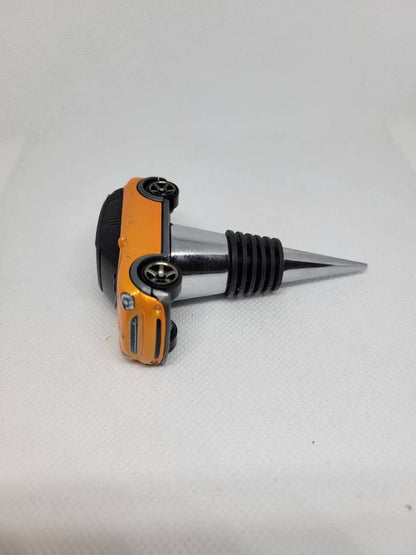 Wine bottle stopper for Mini Countryman (orange) - Unique Wine Gifts by SpeedTails