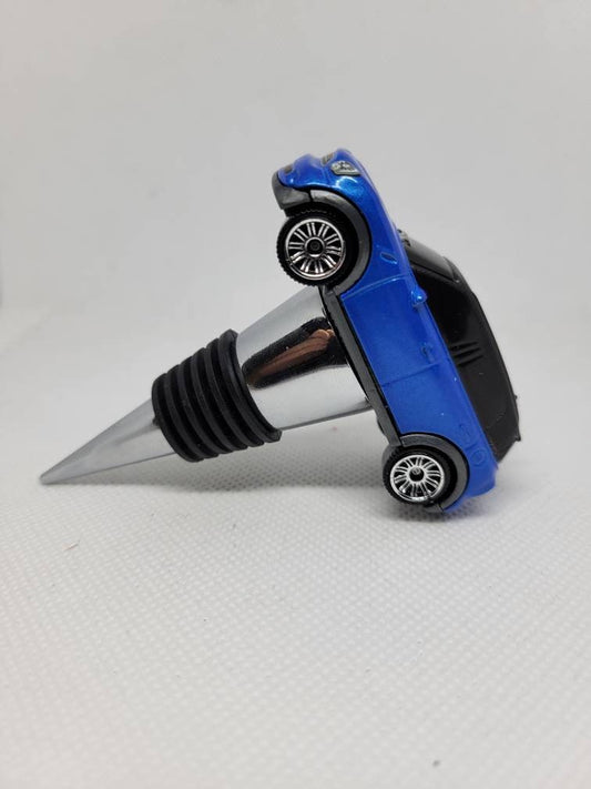 Wine bottle stopper for Mini Countryman (blue) - Unique Wine Gifts by SpeedTails