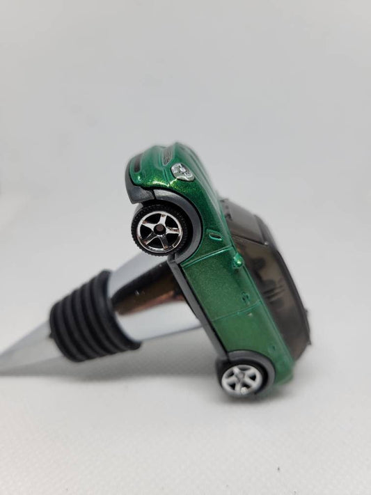 Wine bottle stopper for Mini Countryman (green) - Unique Wine Gifts by SpeedTails